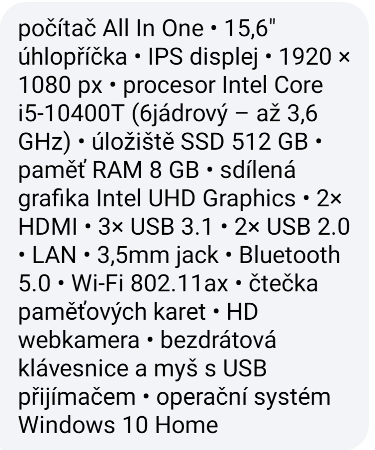 Pocítač Lenovo All-in - one - 4