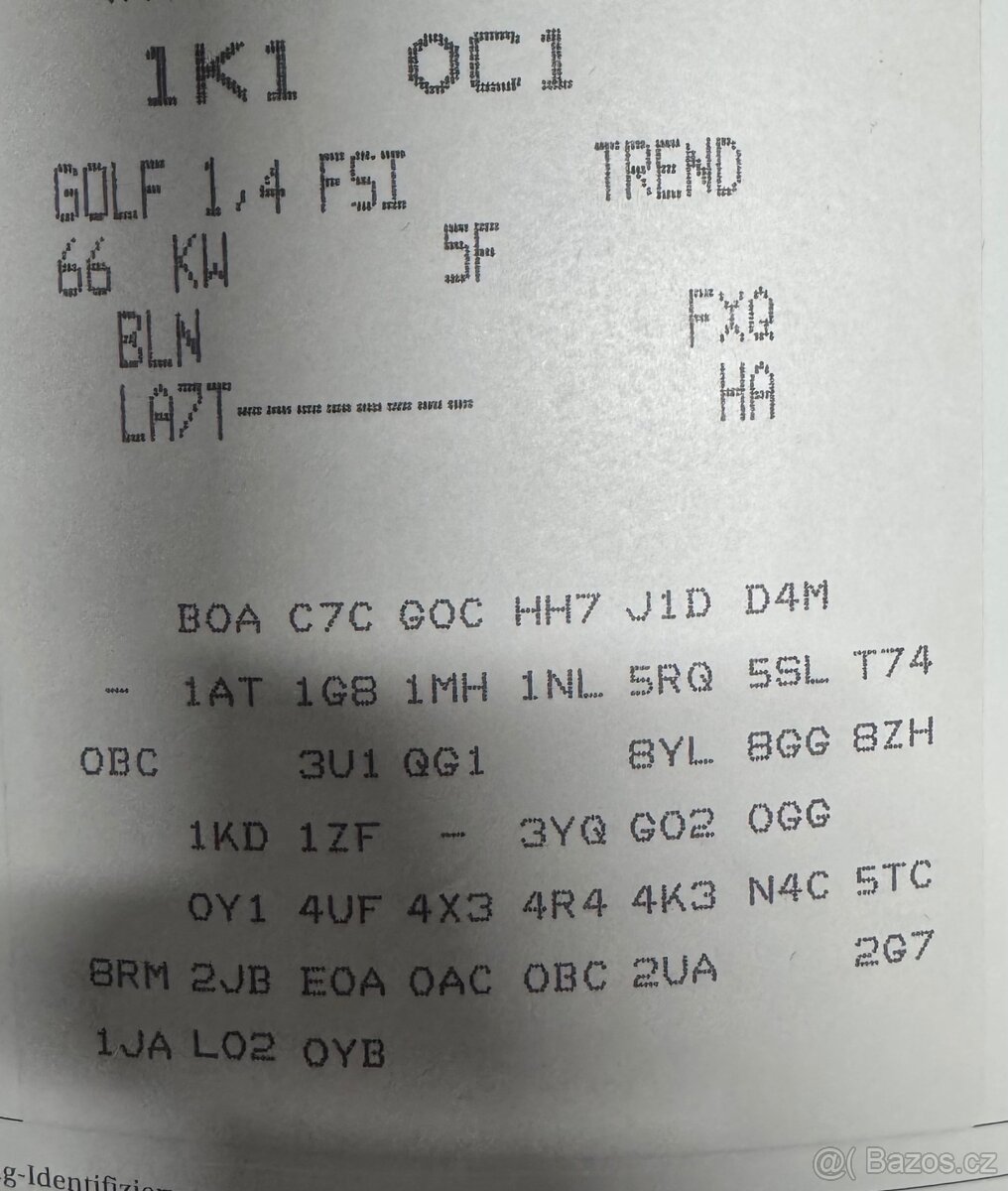 VW GOLF 1.4FSI 66kw BLN FXQ LA7T - 4