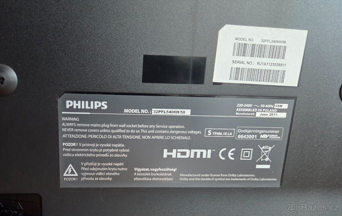 Televize 32" Philips 32PFL5406H - 4