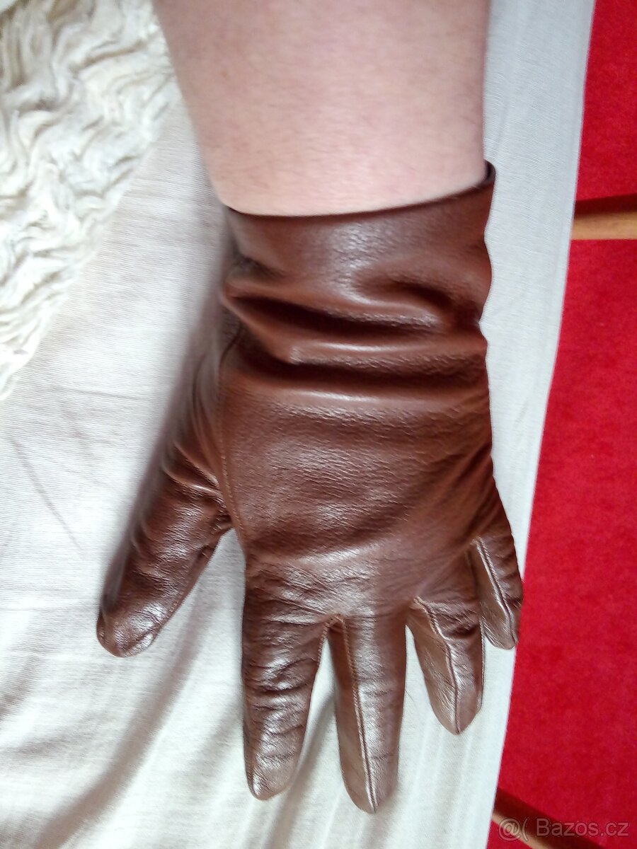 teplé rukavice,vintage rukavice,kožené rukavice - 4