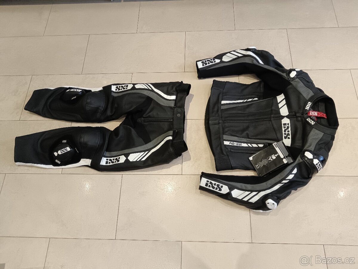 IXS RS 800-Pánská Dámská kožená moto kombinéza, zkrácená - 4