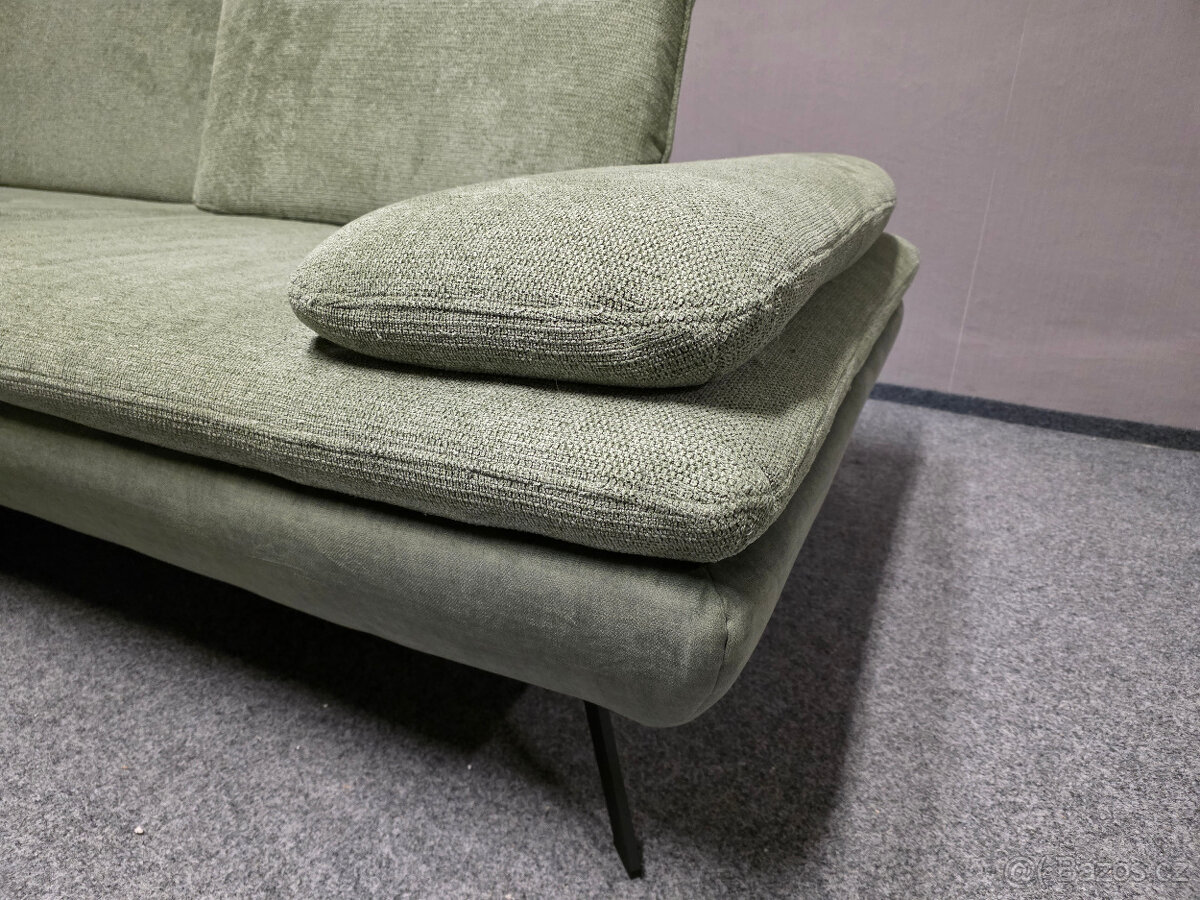 Velká rohová sedačka zelená PULL - 4