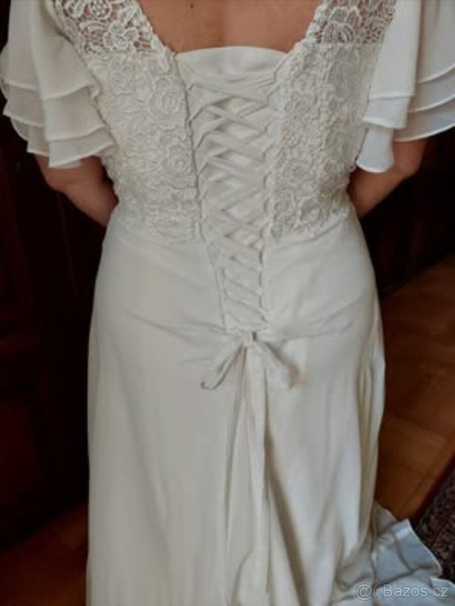 Antické boho svatební šaty - 4