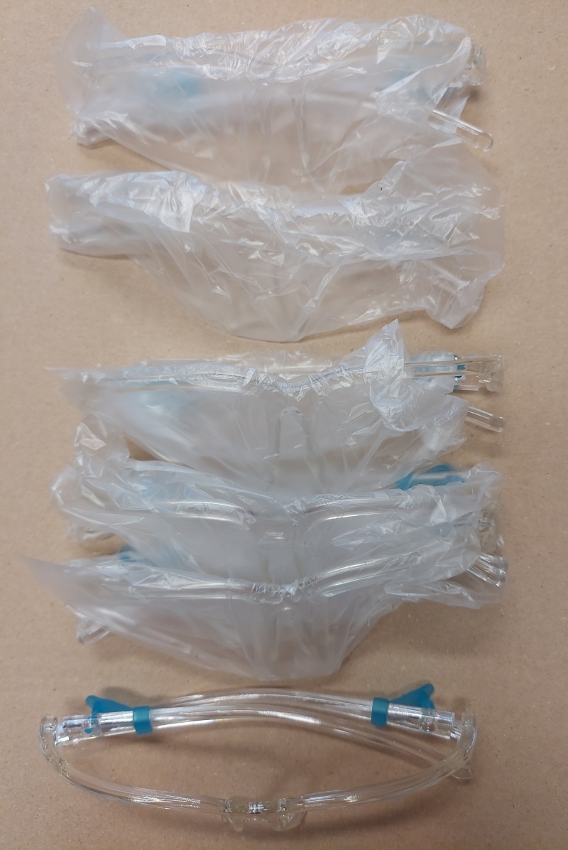 Transparentní obličejový ochranný štít s brýlemi - 4