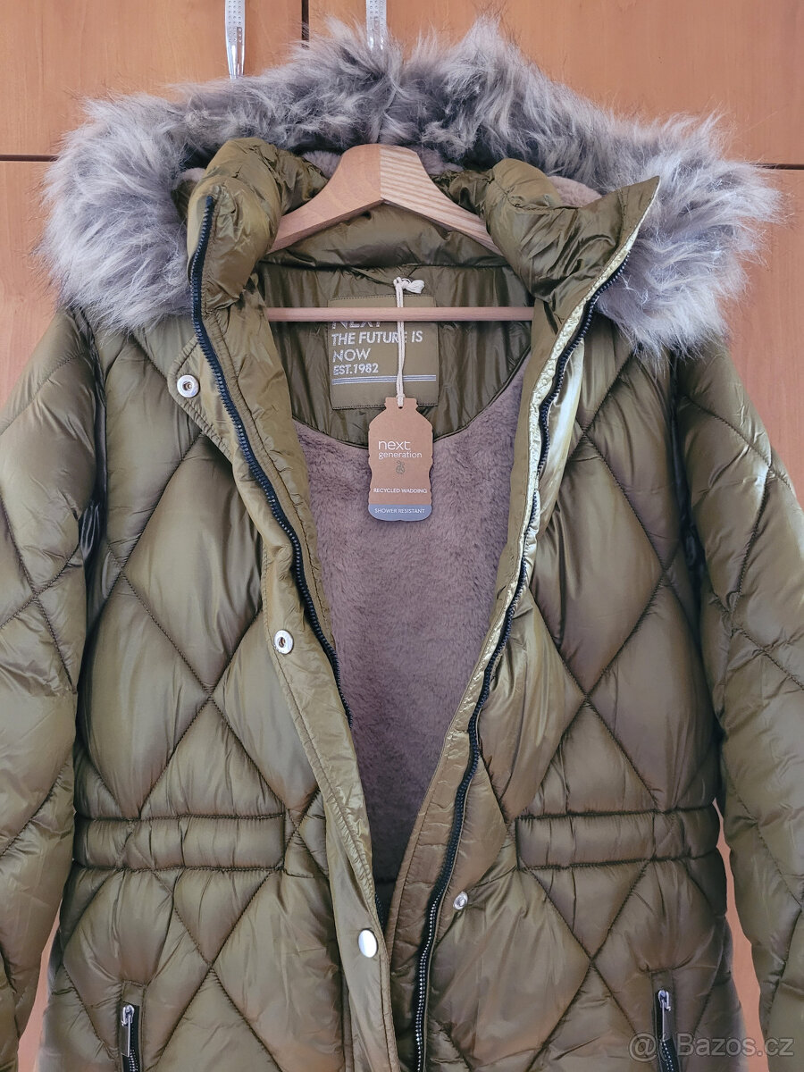 NOVÝ DÍVČÍ ZIMNÍ KABÁT NEXT vel.164 - 4
