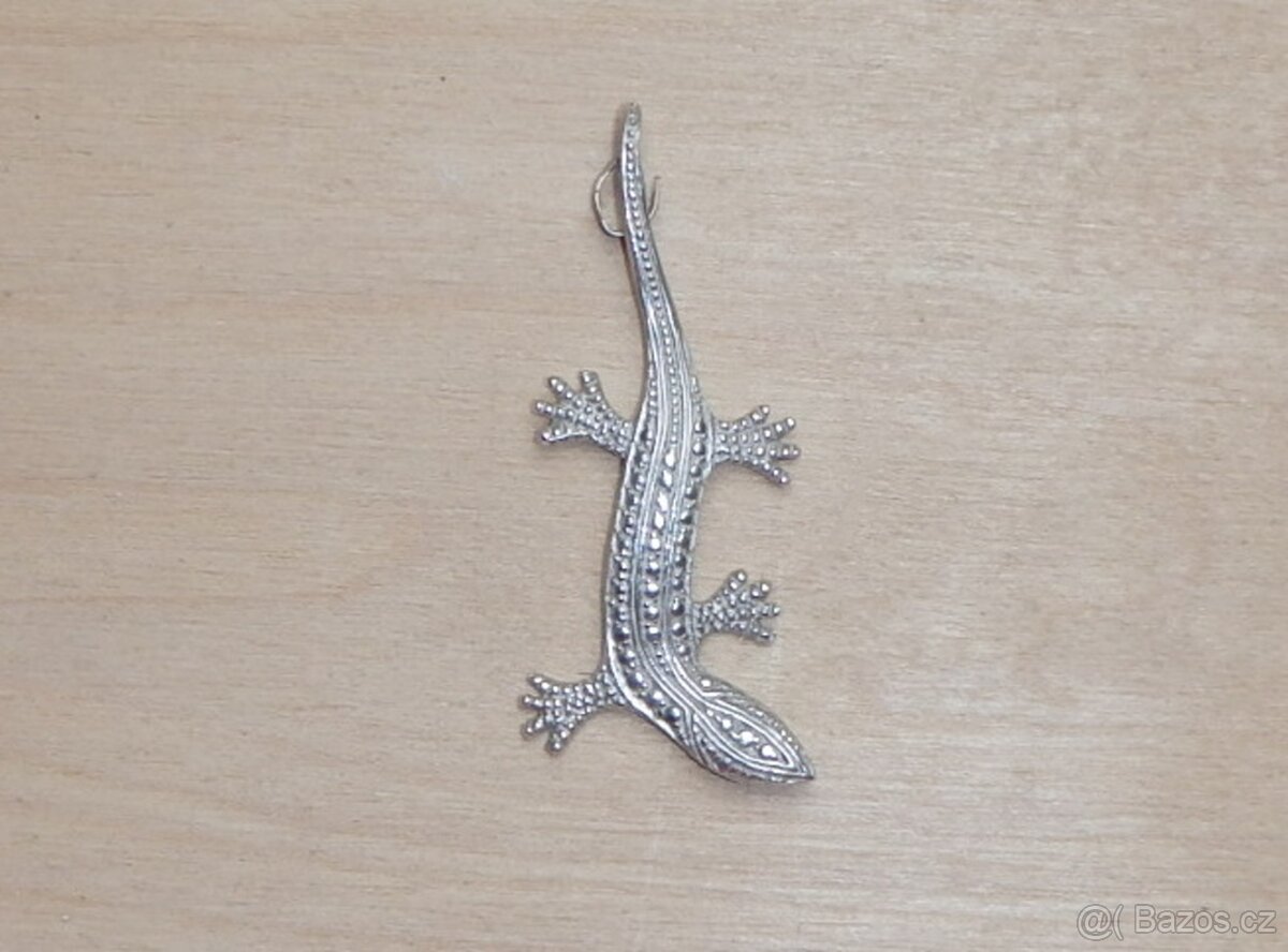 Stříbrný přívěšek - ještěrka - 4