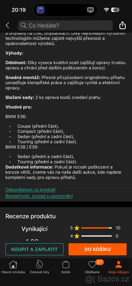 Zvedací body BMW E39, E38, E36 - 4