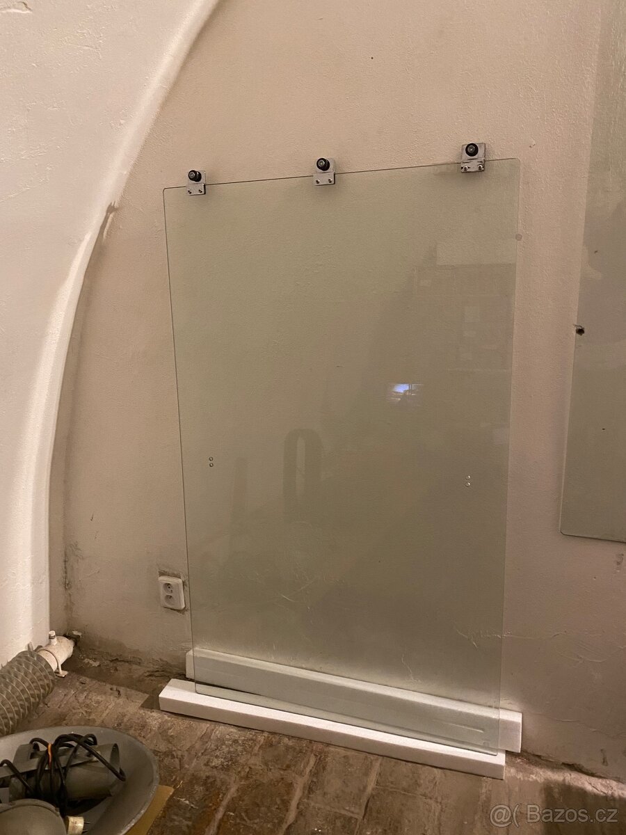Vanová zástěna - 2 x skla s pojezdem - 4