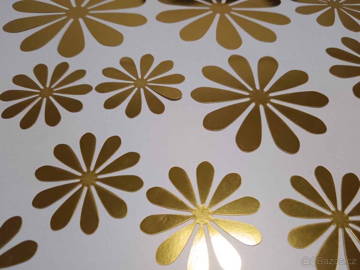 Sada interiérových květinek - zlatá - 4