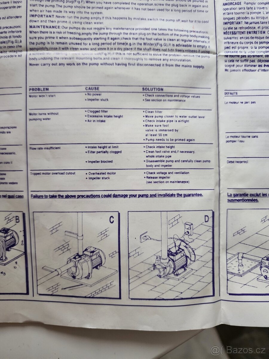 Vodní čerpadlo 1300 W (1,8 HP) – nové, nepoužité - 4