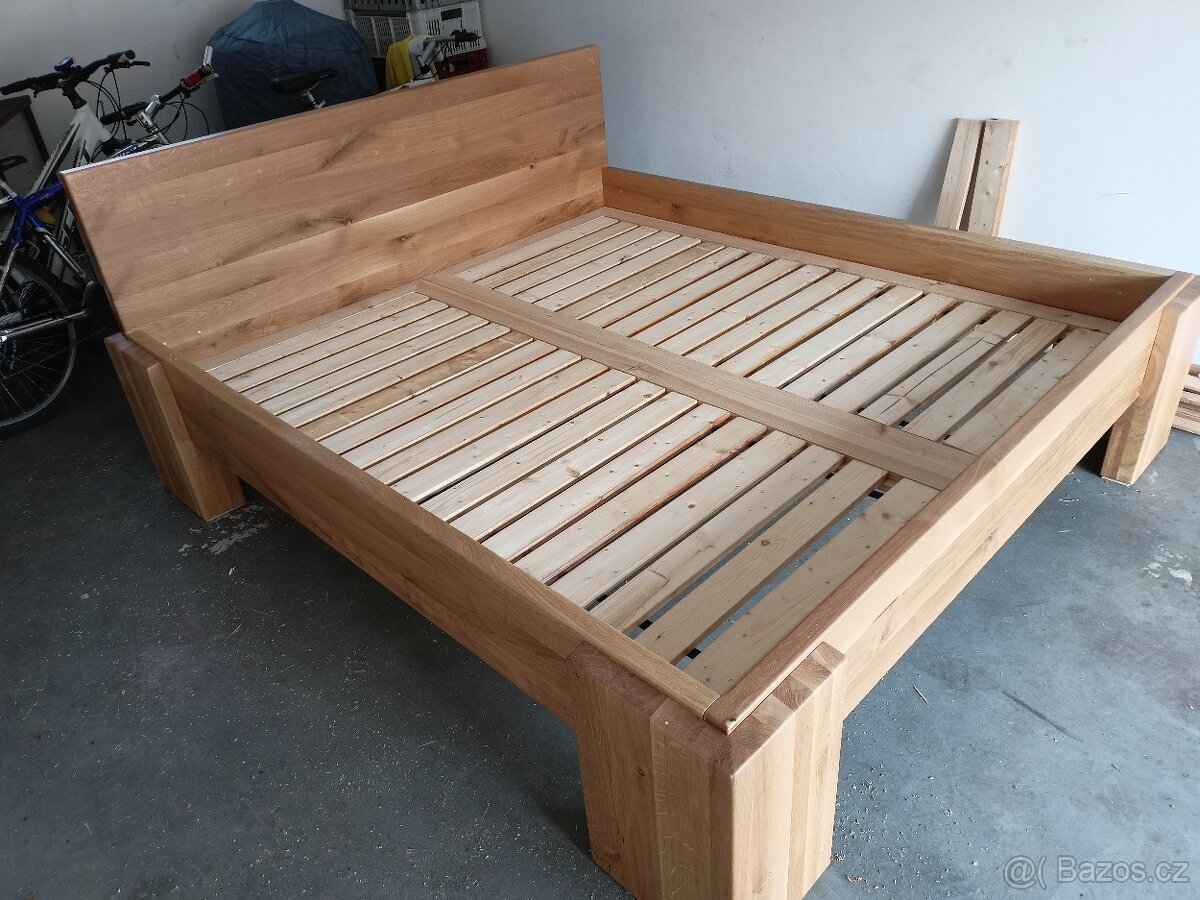 Masivní dubová postel 180x200 - 4