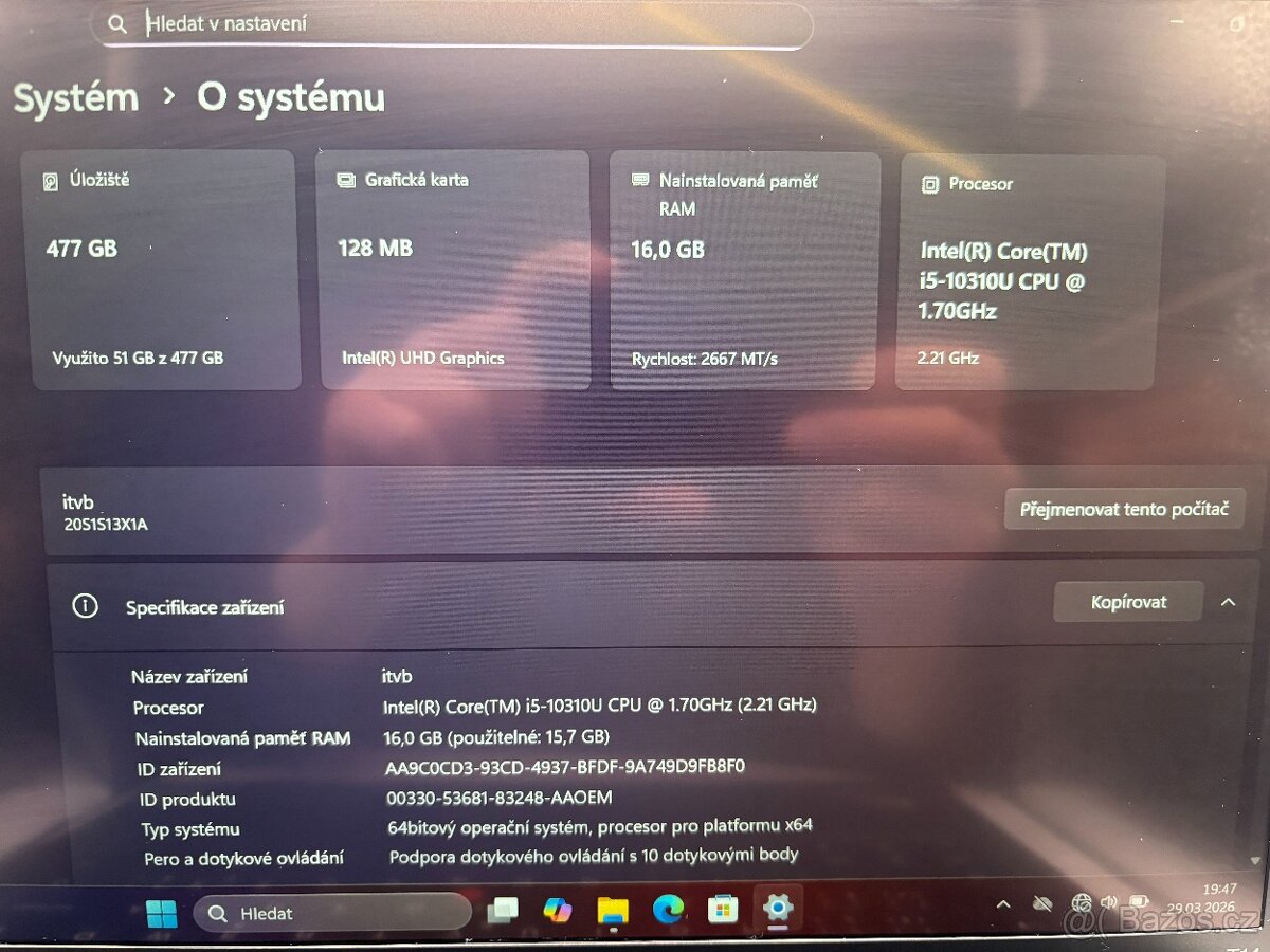 ThinkPad T14 Gen1 - touch | i5 | 16 GB | 512 GB - 4