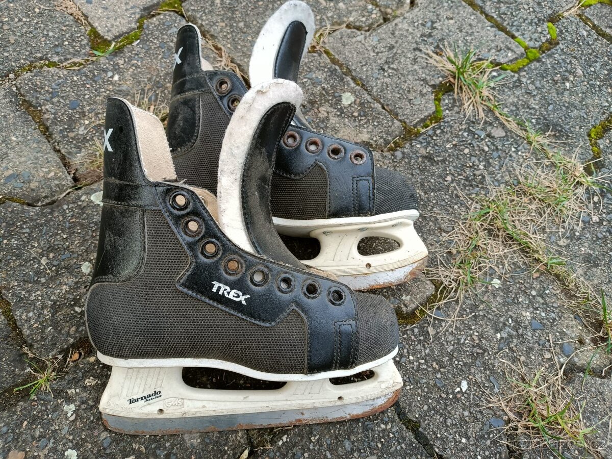 klučičí brusle vel.31, v pořádku, jen rezavé nože,super cena - 4