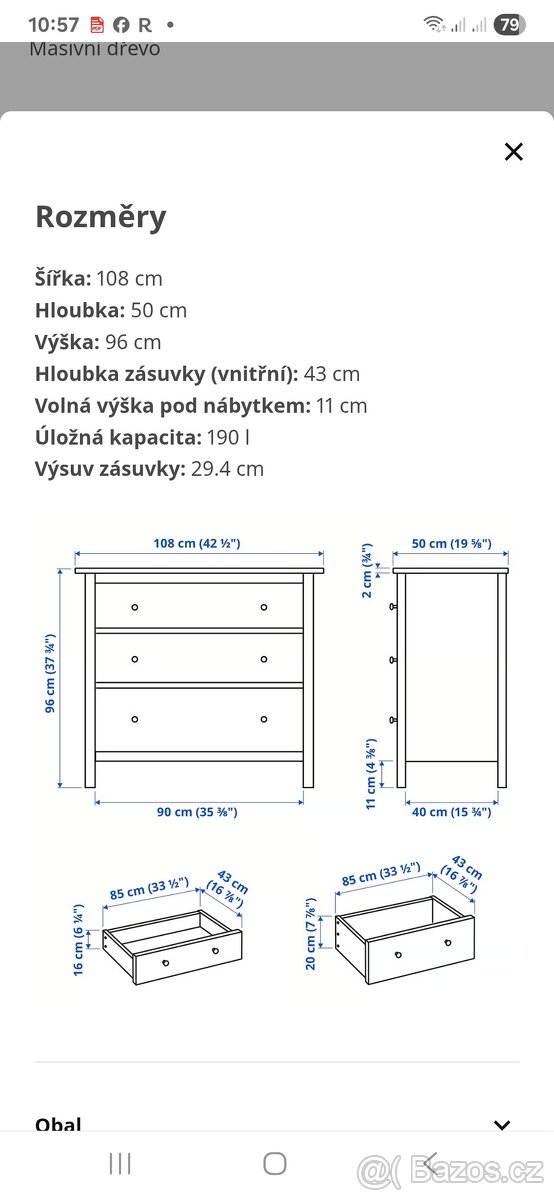 IKEA komoda Hemnes - 4