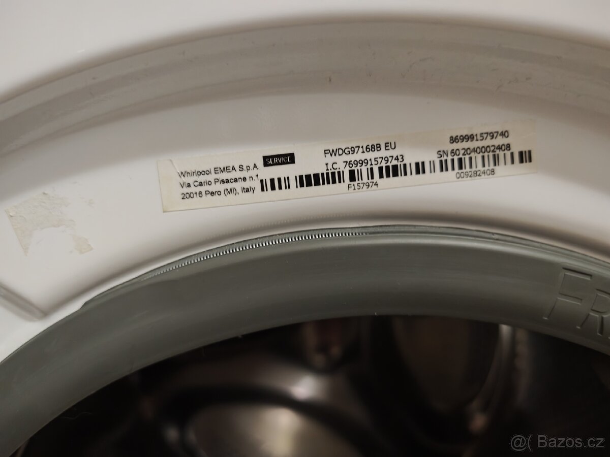 Pračka Whirlpool 9 kg – plně funkční - 4