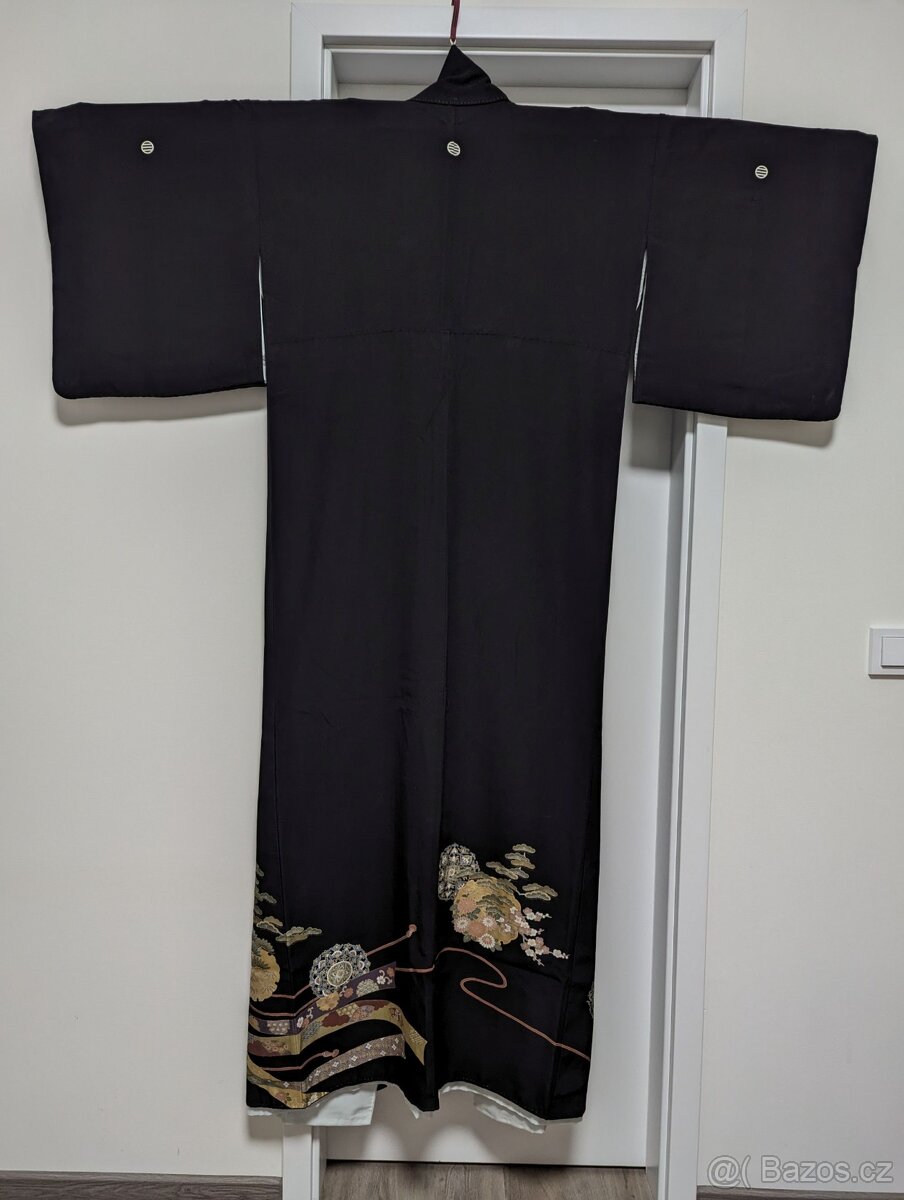 Černé dámské kimono Tomesode - 4