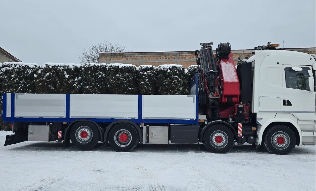 Scania R580 V8 8x2 E6 - valník s HDS+JIB - 4