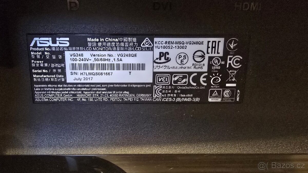 Monitor assus VG 248 - 4