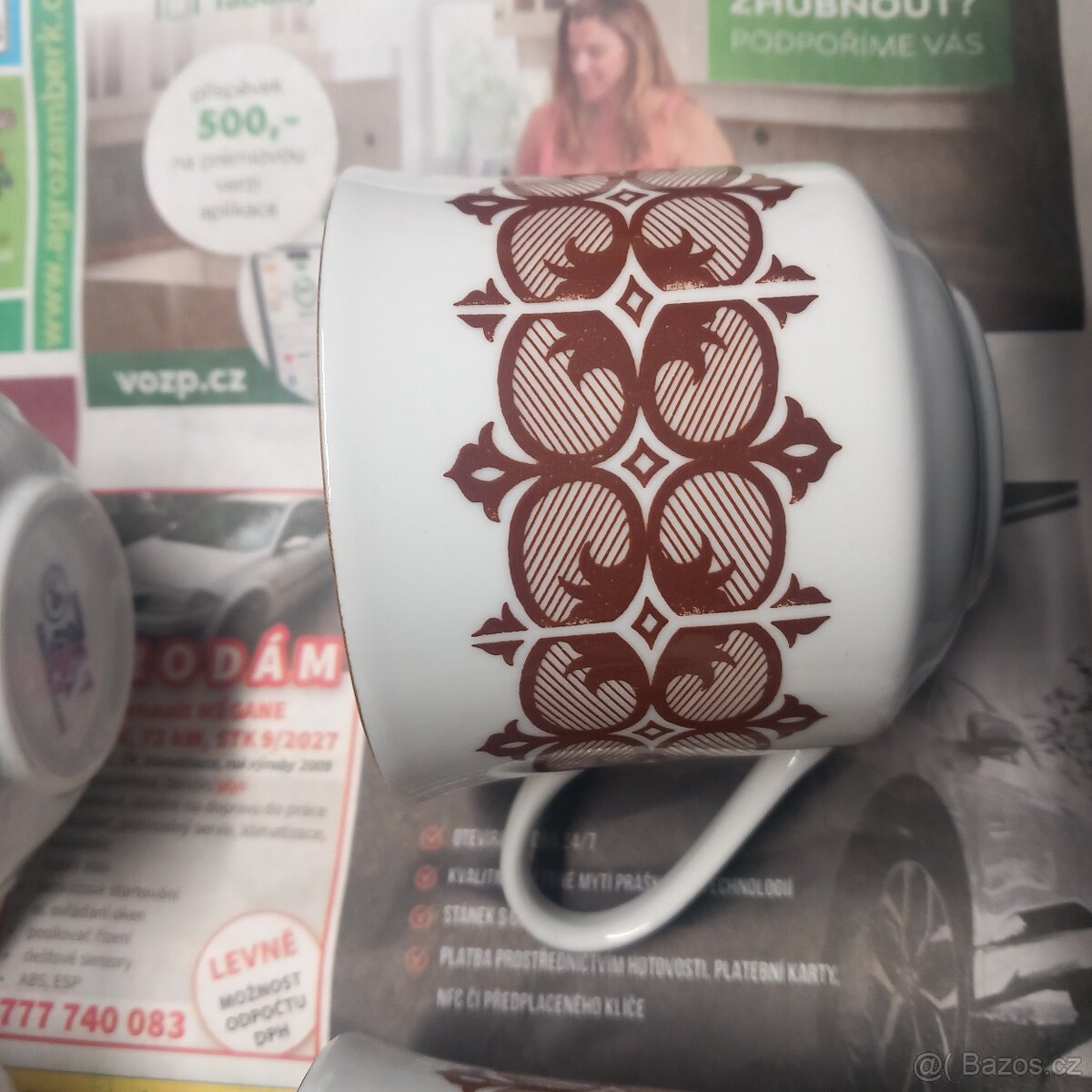 6ks kávové hrnečky hrnky retro stare BOHEMIA 58 - 4