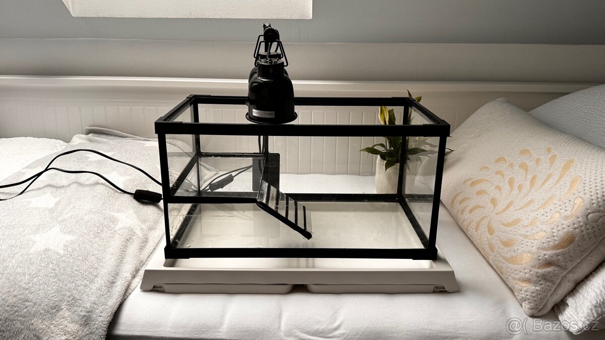 Skleněné želvárium pro vodní želvy – 37,5 l (želvárium) - 4