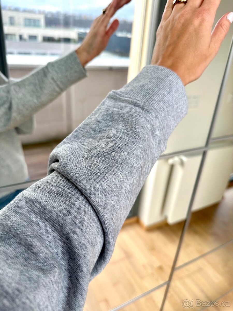 TOMMY HILFIGER ŠEDÁ MIKINA SE ZIPEM - 4