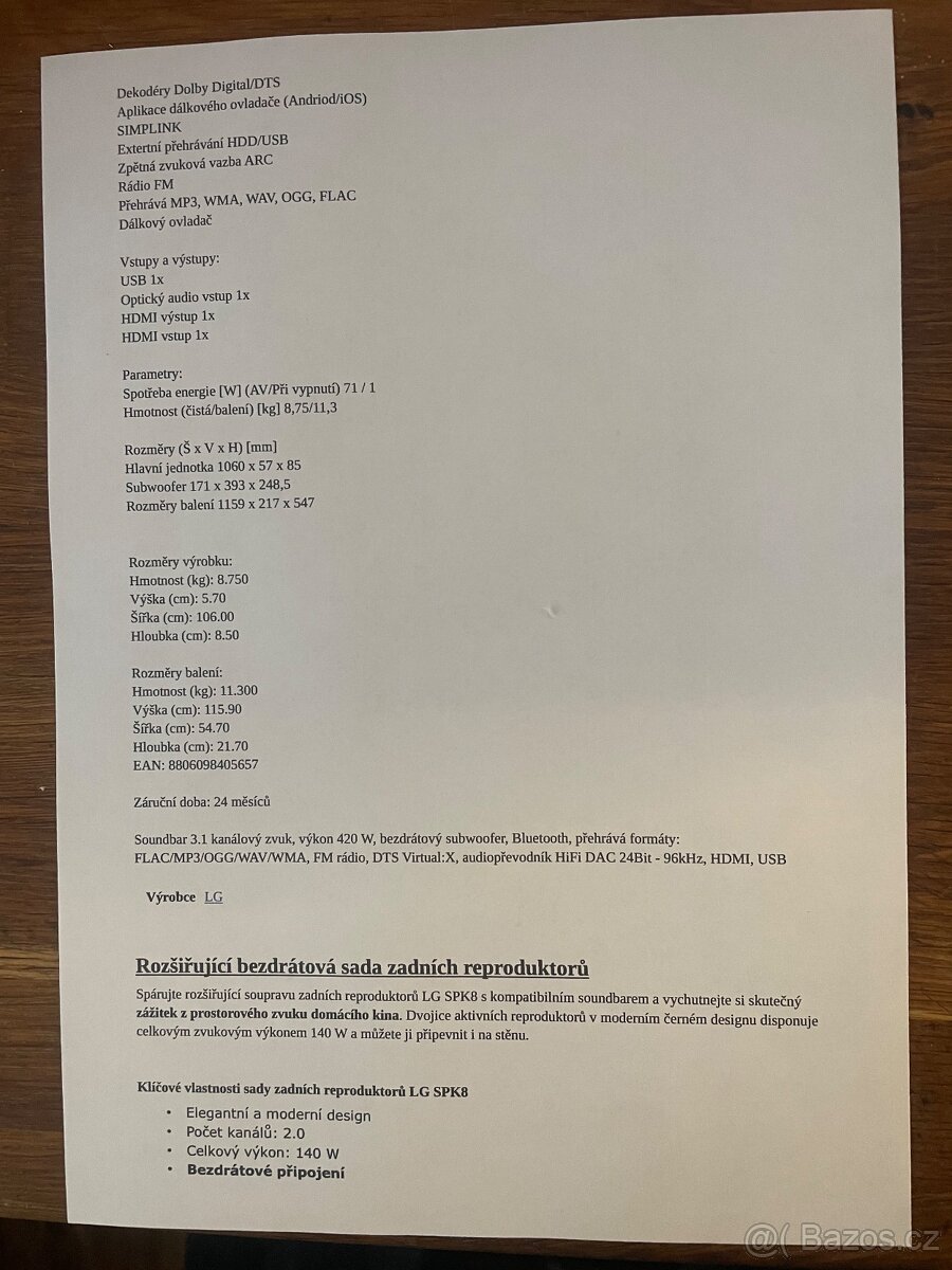 Soundbar sestava - 4