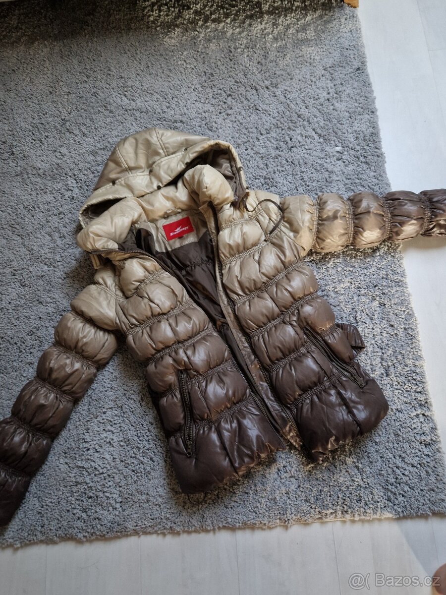 Hnědá péřová bunda Snowimage - 4