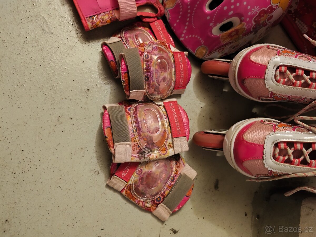 Dívčí kolečkové brusle set - 4