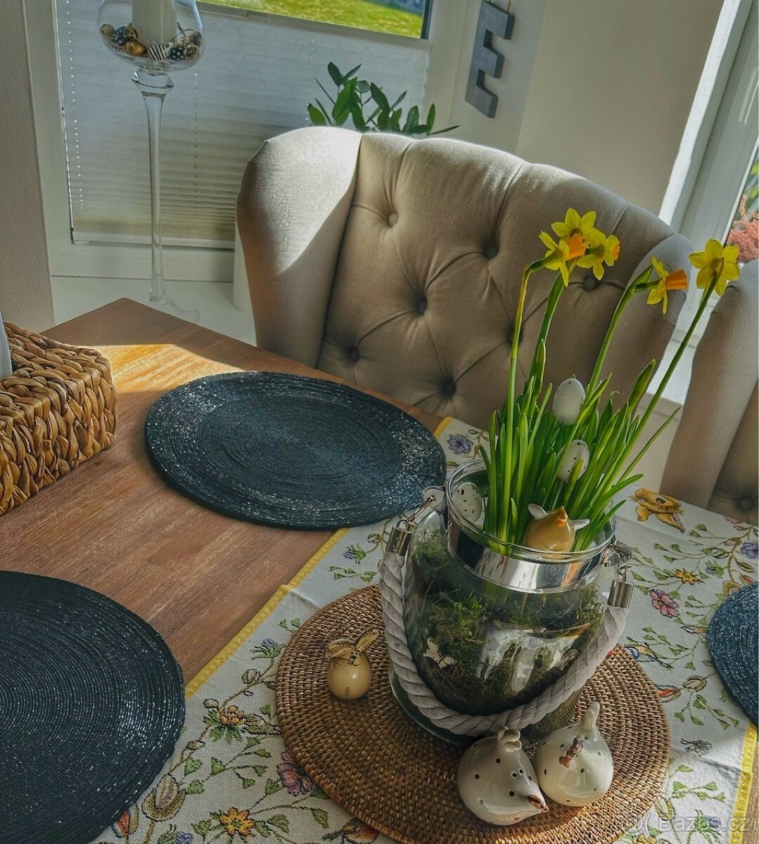 Skleněný svícen na vysoké nožce - 4