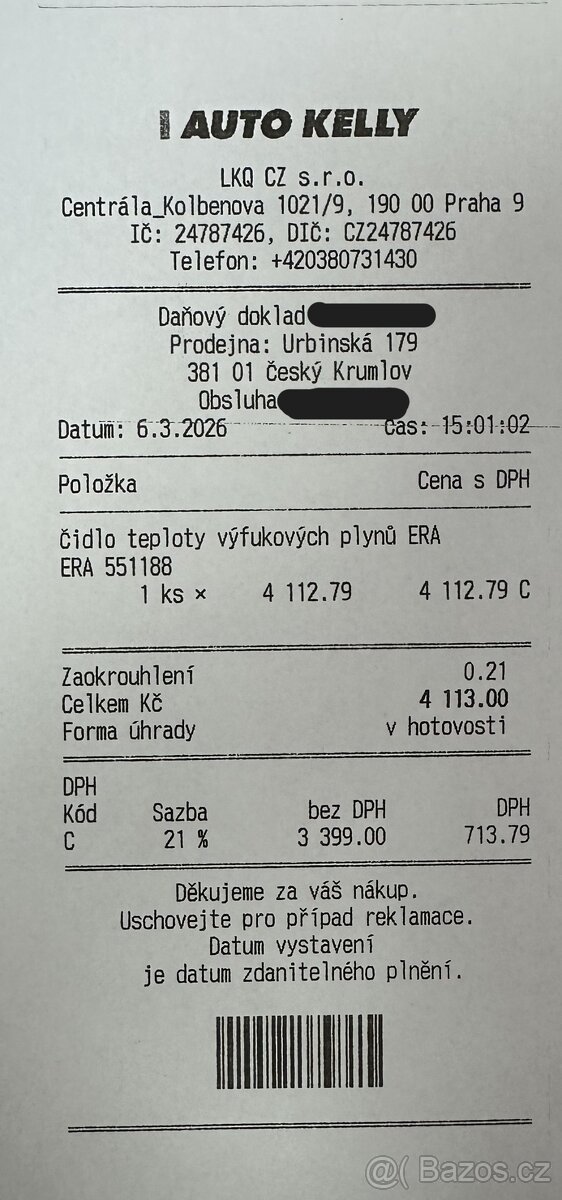 Čidlo teploty Dacia Duster, ERA - 4