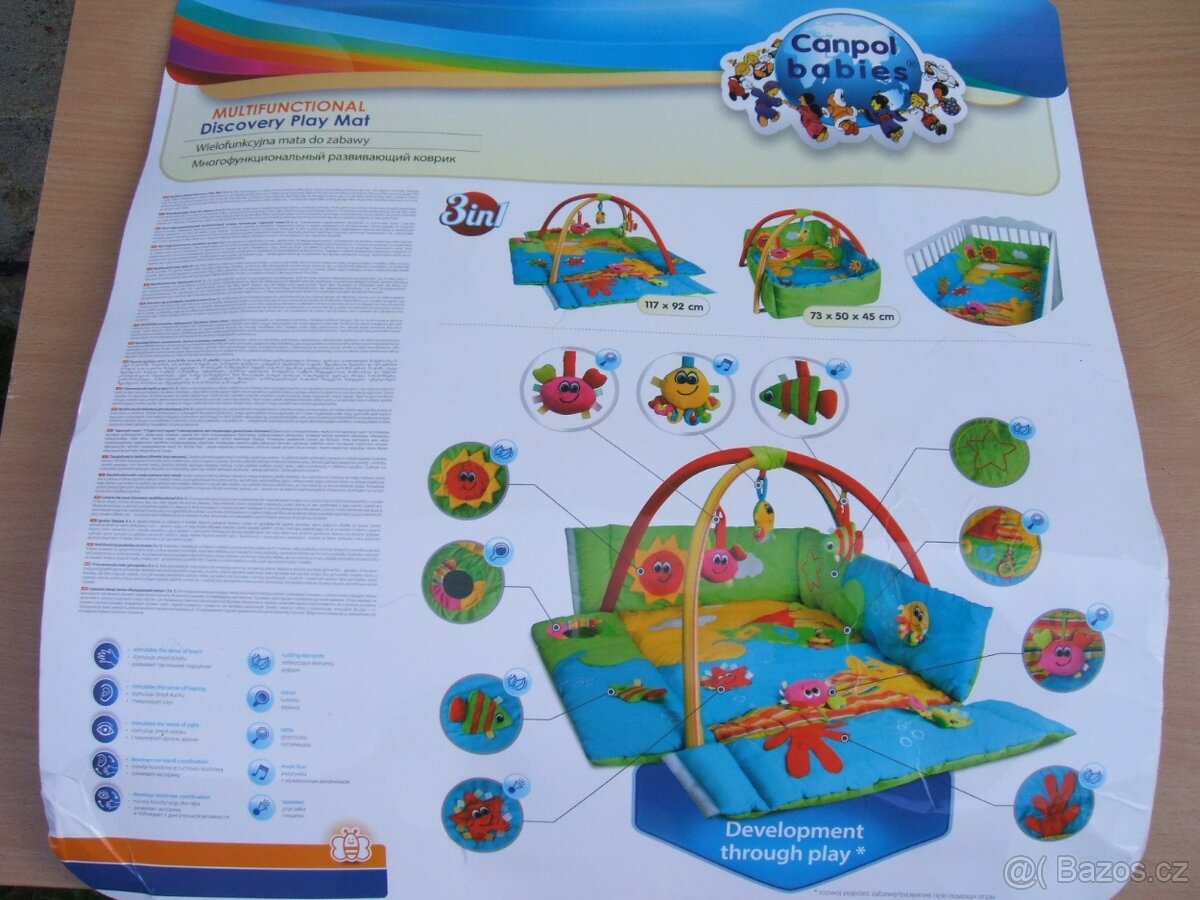 Canpol Colorfull Ocean-multifunkční hrací deka s hrazdičkou - 4