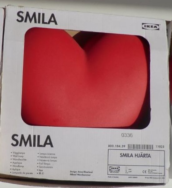 IKEA dětská lampička červené srdce - 4