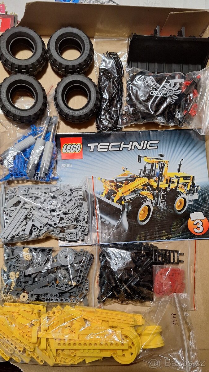 Velká Sada 3 stavebnic Lego technic: Nakladač+Traktor+Motor - 4