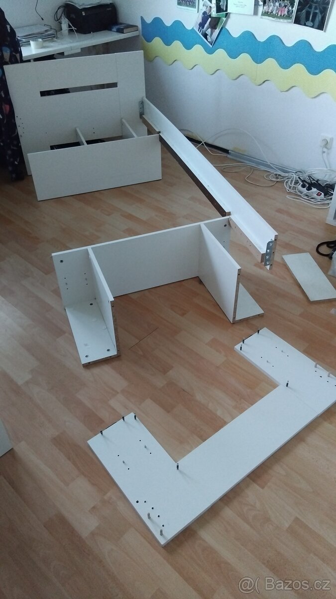 Prodám 2 bílé postele 100 × 200 - 4