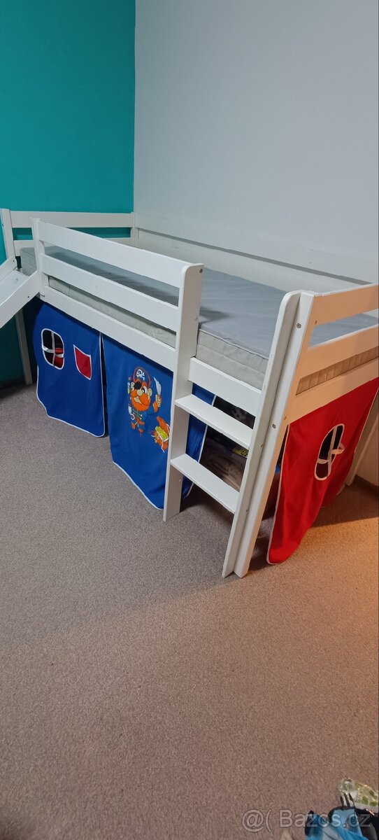 Dětská postel s tunelem a se skluzavkou - 4