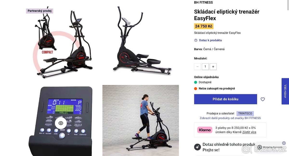 Prodám Skládací eliptický trenažér EasyFlex - 4