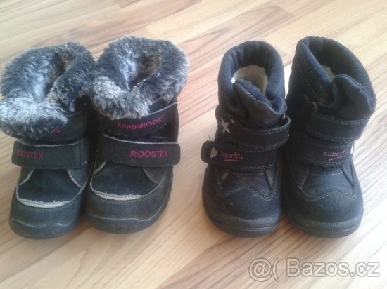 Dětské zimní boty Superfit 22 a sněhule KangaROOS ROOSTEX 24 - 4