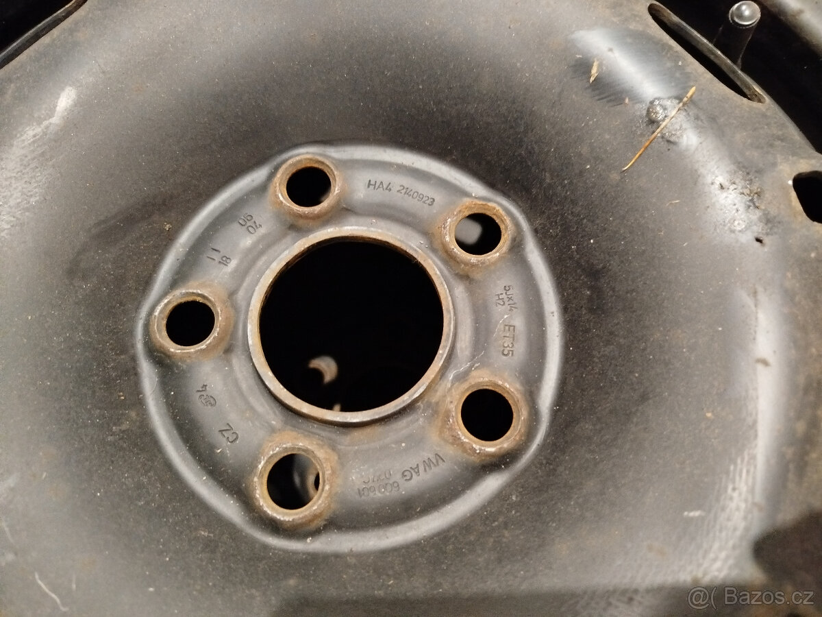 Plechové disky 5x100 r14 zimní pneu - 4