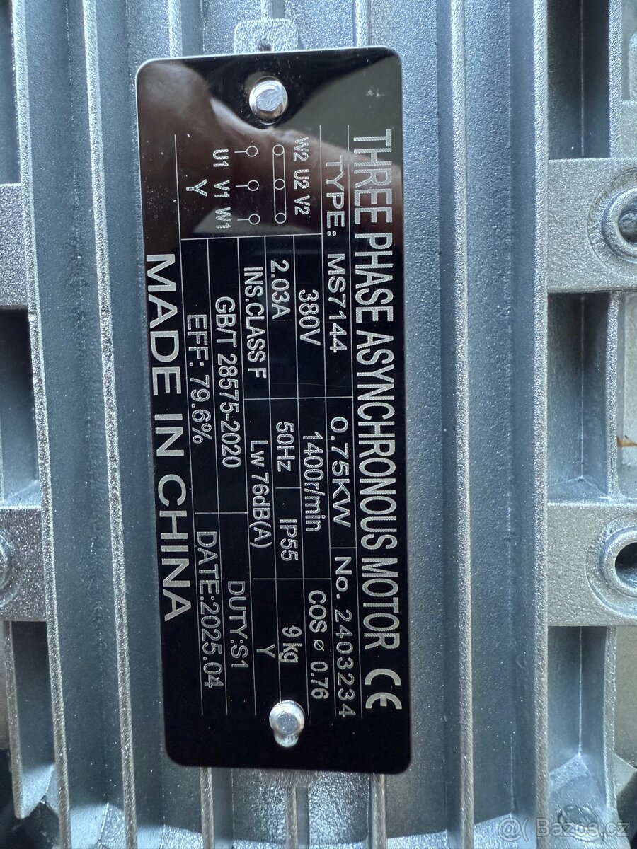 3-fázový eletromotor 750W 1400ot/min - 4