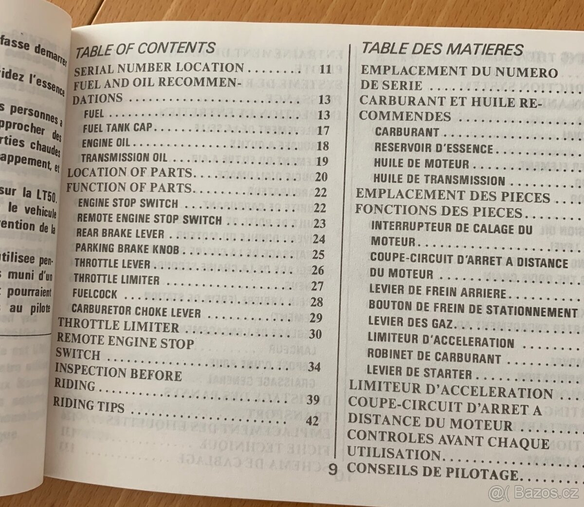 Manuál SUZUKI LT50, 90. léta