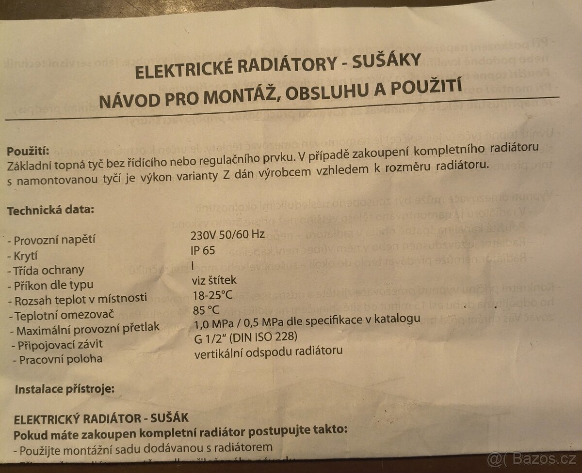 Topná tyč do radiatoru - 4