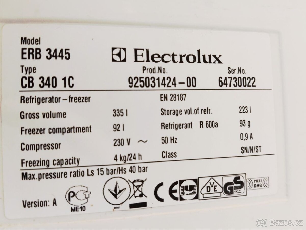 Lednice Electrolux, výška 175 cc - 4