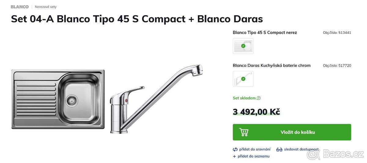 Nerezový dřez s baterií Blanco - 4