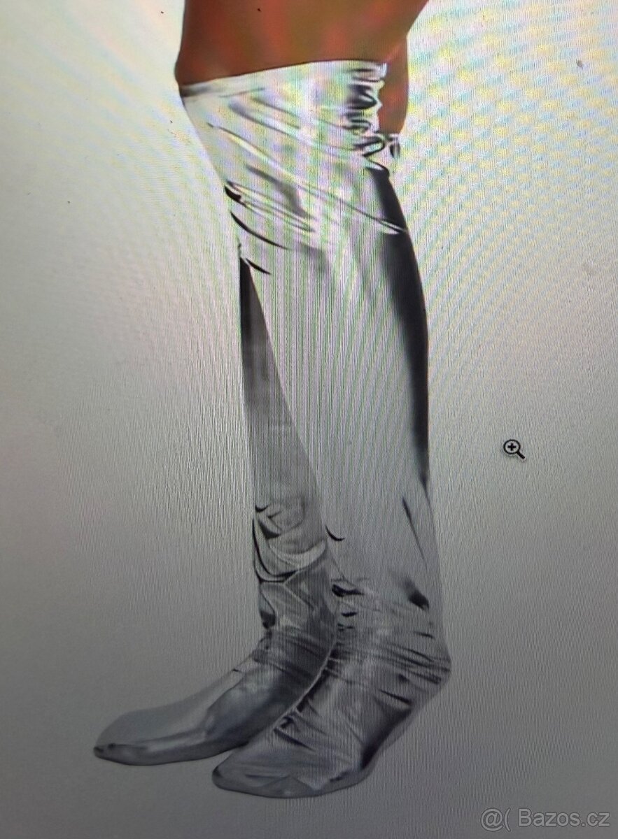 Stribrne saty leskle 165-169cm vyska - 4