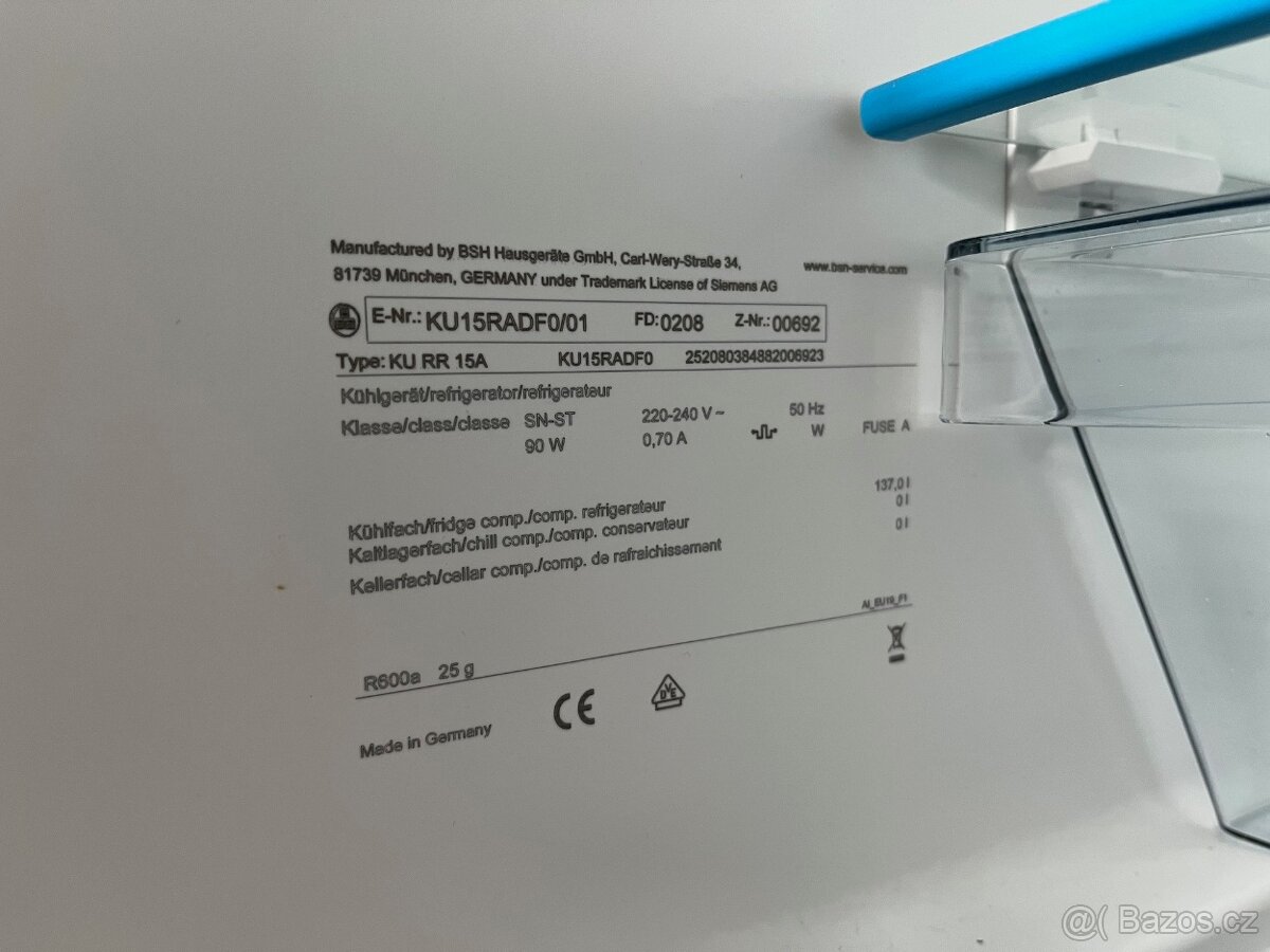 Podstavná chladnička iQ500 Siemens KU15RADF0 - 4
