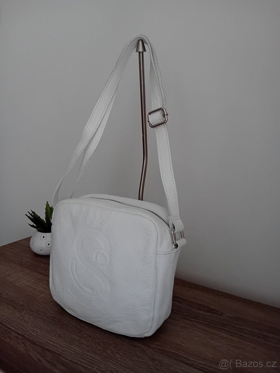 QVC dámská kabelka kožená nová - 4