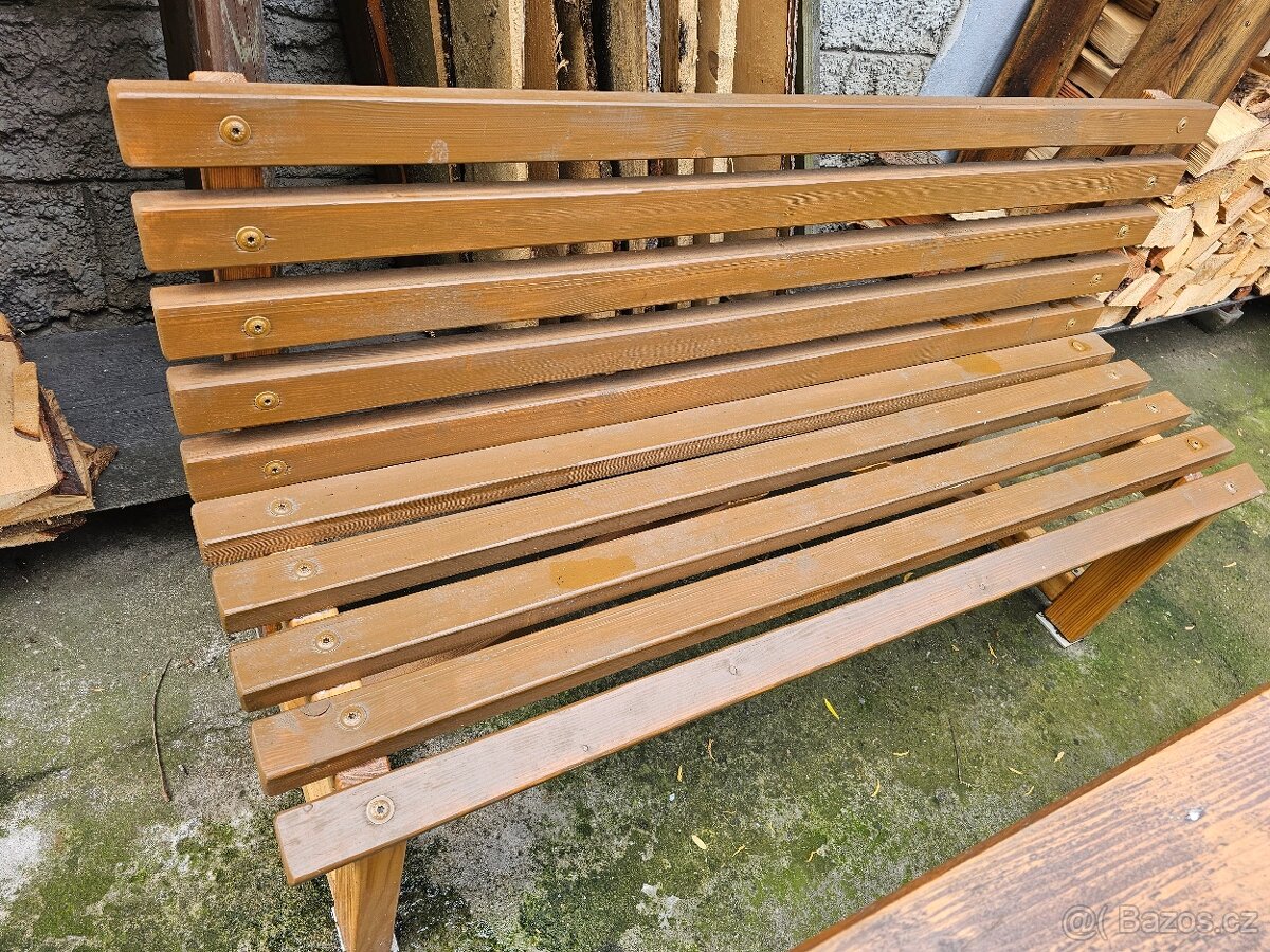 Zahradní lavička nová - ruční výroba - 4