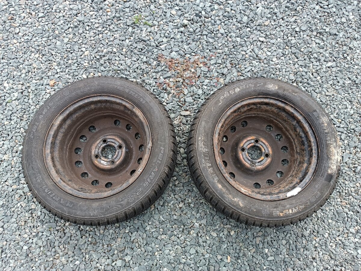 2 kola 5,5x14H2 ET49, pneumatiky 185/60 R14 - 4