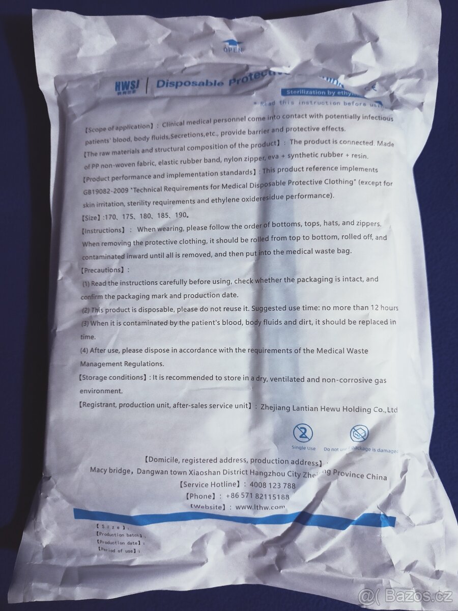 jednorázová kombinéza z netkaného textilu - 4