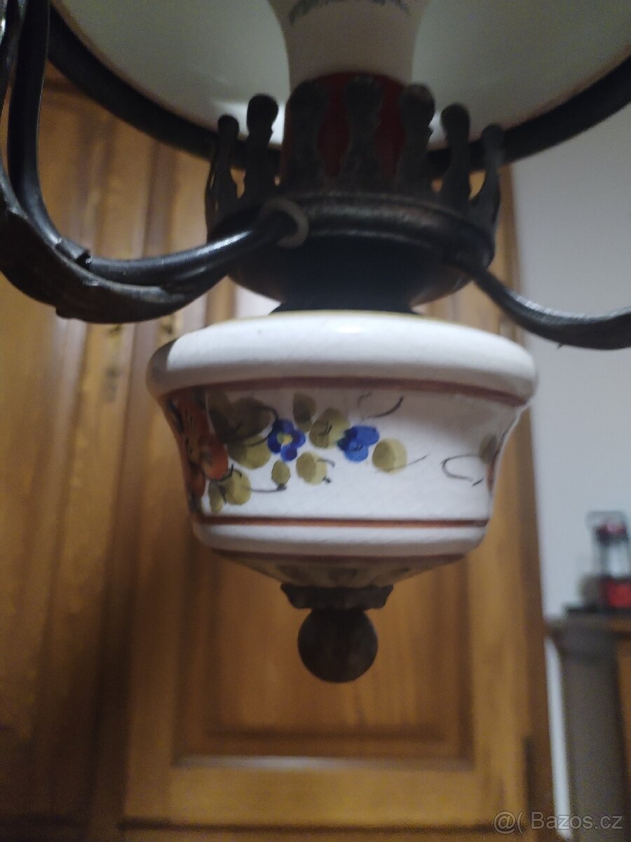 Starý porcelánový lustr - 4